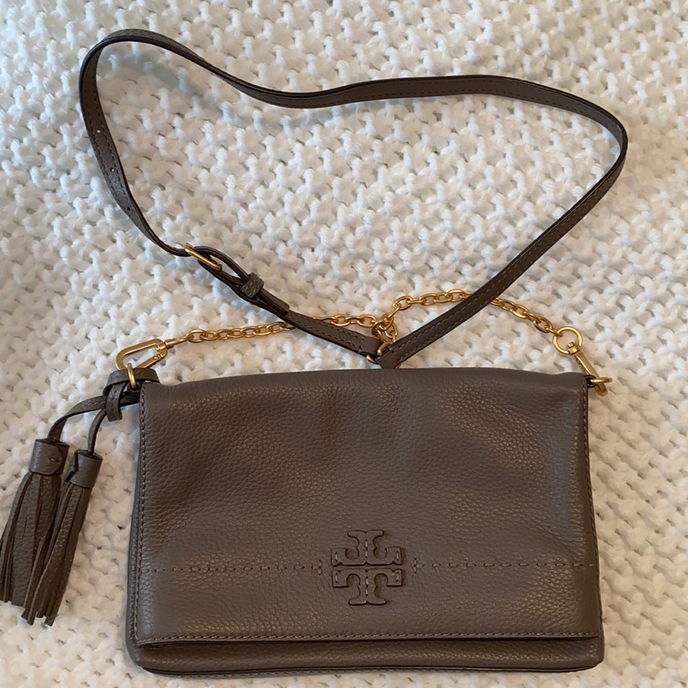 NWOT Tory Burch Gray McGraw Purse Crossbody Bag